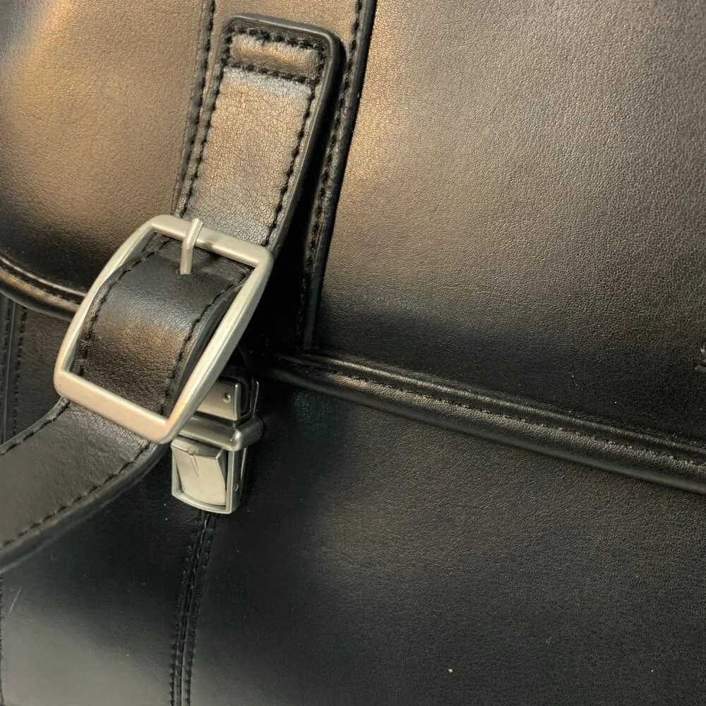 Samsonite Black Leather Portfolio Briefcase